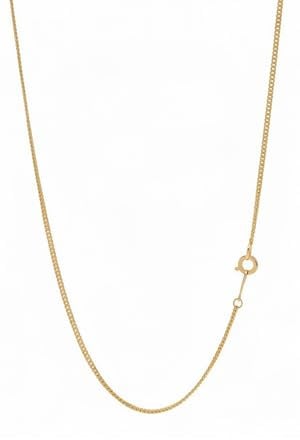 Pipe Creek Goldkette Damen 45cm – Vergoldete Edelstahlkette, hypoallergen & wasserfest, Panzerkette Gold Damen, Halskette ohne Anhänger, Kette
