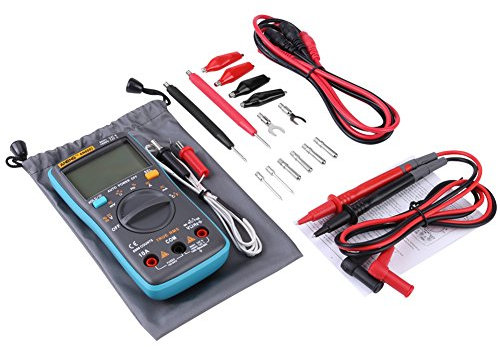 multimetro digitale, AN8002 auto-ranging multimetri AC DC voltmetro elettronico Ohm/Volt, corrente multi diodo tester e tester di continuità Meter, 6000 conteggi