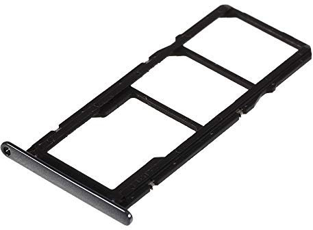 Try Trade Sim1 Sim2 Kartenfach + Slot für Speicherkarten Micro SD kompatibel für Huawei Y6 (2018) / ATU-LX1 ATU-L21 ATU-LX3 (schwarz)
