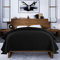 Laneetal Tagesdecke 1 Stück Bettüberwurf Steppdecke Patchwork Flanelle Wendedesign Kariert, Bettdecke Stepp Decke Doppelbett unterfüttert und Gesteppt, Schwarz, 240x260 cm