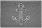 Nicoman Anchor Embossed Shape Door Mat Dirt-Trapper Jet-Washable Doormat-(Use Indoor or Sheltered Outdoor)-(60x40cm/23.6x15.7inches, Small) Grey
