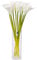 cn-Knight Lot de 12 lys calla artificiels à tige de 50,8 cm de long pour décoration d'intérieur, centre de table, bouquet de mariage à faire soi-même (blanc)