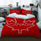 HATESAH Bedding Bettwäsche,EIN Ahornblatt im skizzenhaften Stil mit Text Darin,der Kanada SAGT,Bettwäsche 135x200cm,Kopfkissenbezug 2（50x80cm）