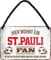 WOGEKA ART Retro Blechschild - Hier wohnt ein St.Pauli Fan Fußball - witziger Spruch Geschenk-Idee Geburtstag Weihnachten Deko 18x12 cm Vintage-Design Hänge-Schild Metall HS37