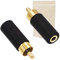 Adaptout 2X Adaptateur Prise RCA Male Fiche Mini Jack 3,5mm Femelle Mono Plaqué Or Minijack Marque FRANÇAISE