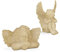 Relaxdays Grabengel 2er Set, Engelfigur anmutig, wetterfest, frostsicher, Grabschmuck, Schutzengel, Kunststein, Creme