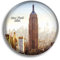 Aimant de réfrigérateur USA America Empire State Building New York - Aimants en verre pour réfrigérateur - Joli aimant en cristal - Décoration pour tableau blanc, bureau, maison