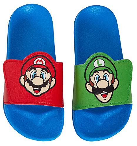 Super Mario Bros Sliders Sandali estivi Luigi per bambini Slip On Pool Shoes Infradito per ragazzi