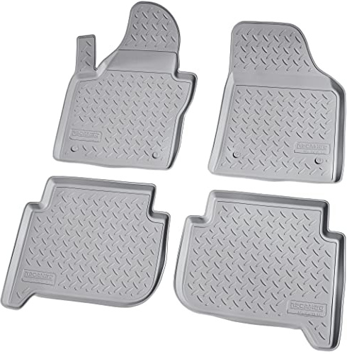 Recambo Gummi Fußmatten passend für VW Touran 1T | 2003-2015 | Allwetter | Passgenau per 3D-Scan | Hoher Rand hält Wasser & Schmutz sicher auf | TPE Gummi – rutschfest, geruchsneutral & formstabil