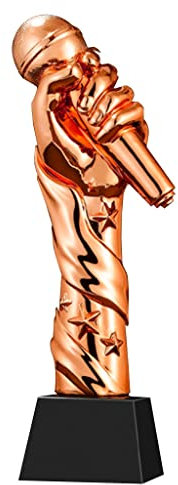 Pokale, Medaillen Auszeichnungen Kreative Mikrofon-Mikrofon-Trophäe Veranstalten Sie Die Trophäe Des Talent-Rede-Wettbewerbs Sieger Des Sängerwettbewerbs Und 2., Militärtrophäe Trophäe Aus Harz In Gol