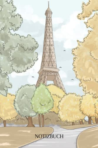 Notizbuch: Notizbuch Paris, A5 (6'x9'), 120 linierte Seiten