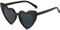 Long Keeper Retro Herz Sonnenbrille - Vintage Damen Sonnenbrille Herzform mit UV400 Schutz Hippie Herzbrille Aesthetic Heart Glasses
