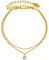 VICKWOOD Chaîne de cheville pour femme en acier inoxydable plaqué or 18 carats 20cm/25cm à 30cm en or/or rose/argent chaîne de cheville en couches avec cœur/zirconium/spmiley/biscuit