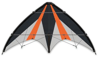 Paul Günther 1028 1028 Synergy 125 GX Sports Steering Kite Ripstop Polyester Sail with Two Swivel Coils and Strings Approximately 125 x 54 cm Suitable for Ages 10+ Black