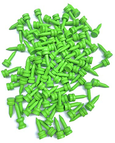 50 Stück Bambus Castle Golftees | mehrere Größen | Golf-Tees für Eisen, kleine Hölzer, Fahrer | nachhaltig und umweltfreundlich (25 mm Neongrün)
