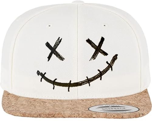 ** Snapback ** | Coole Cap für Herren und Damen | XX Smile Motiv | Basecap hochwertig bestickt | Flexfit Caps (Natural/Cork)