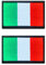 Aufnäher mit italienischer Flagge, bestickt, taktisch, Militär, italienisch, IT-National, Applikation, Klettverschluss, für Hüte, Rucksack, Jacken, Jeans, Kleidung, Uniform, Weste, 2 Stück