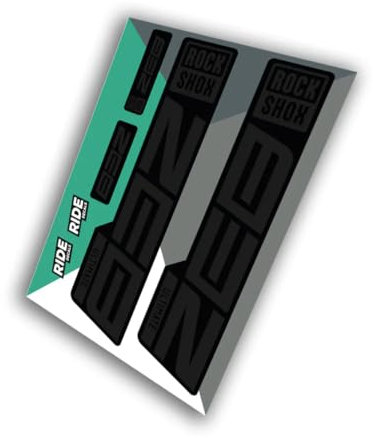 RockShox Zeb Ultimate Decal Kit - Stealth Black 2021 | Ride Decals UK (Gloss Laminate,)