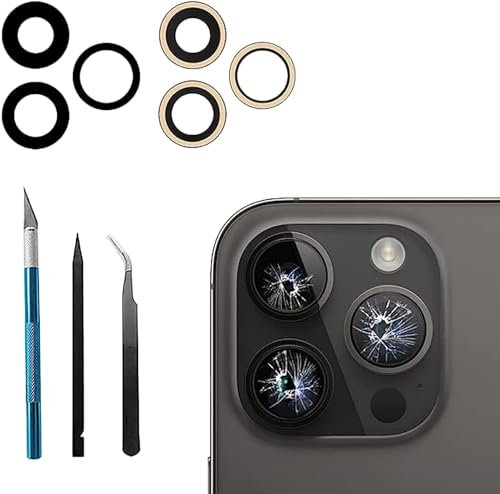 Sapphire 14 Pro Back Rear Camera Lens Glass Replacement for iPhone 14 Pro Max for iPhone 14 Pro,14 Pro Max Back Rear Camera Lens Replacement with Pre-Installed Adhesive,Repair Tool Set