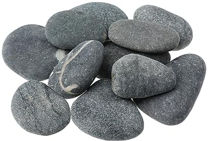 NKlaus Hot Stone Massagesteine aus Vulkangestein, 50–60mm, Gewicht 500g | Für Wärmemassage, Entspannung und Muskelverspannungen; durchschnittlich ca. 11 Steine
