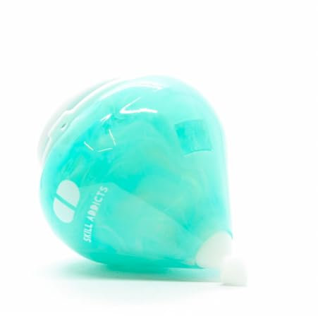 SA Fixed Spin Top - Turquesa (Incluye Accesorios de peonza, aplicación para Aprender Trucos de Spintop, Trompo)