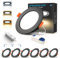 BAGZY LED Einbaustrahler 230V Dimmbar 9W Schwarz Spots Flach IP44 Bad Einbauleuchten 900lm Warmweiß 3000K/Neutralweiß 4000K/Kaltweiß 6000K Deckenspots für Badezimmer Küche Wohnzimmer 6er Set