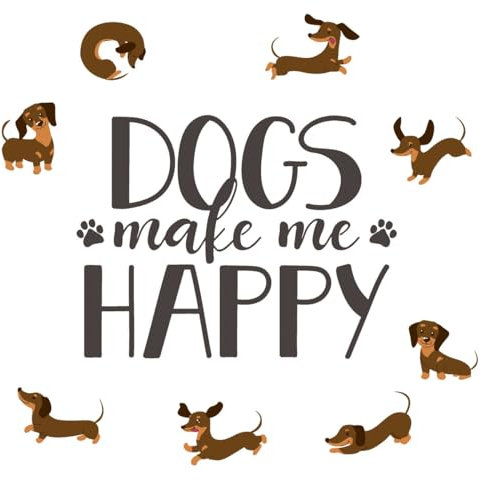 20 Servietten Tiermotive Hunde machen glücklich als Tischdeko. Papierservietten mit Motiv. Auch für Decoupage und Serviettentechnik 33x33cm