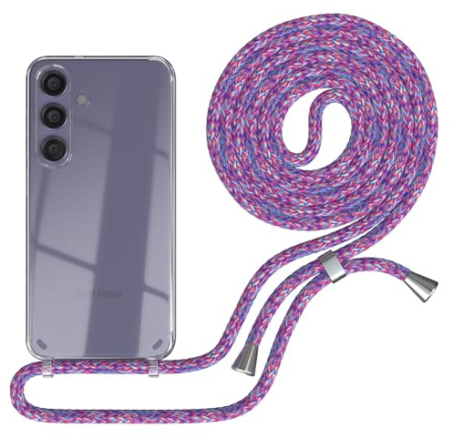 EAZY CASE - Handykette kompatibel mit Samsung Galaxy S24 Kette zum Umhängen für Galaxy S24 Hülle mit Band aus Silikon stoßfeste transparente Handyhülle als Fallschutz in Unicorn