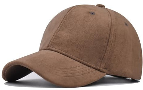 FVKTHNVS Baumwoll-Baseballkappe für Herren, Wildlederoberfläche, personalisierbar, trendig, Unisex, Outdoor-Kappe, coffee, 58
