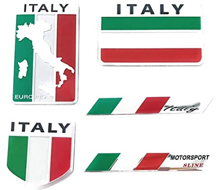 Adesivo Per Auto Bandiera In Italia Decal In Alluminio In Lega Italia Emblema Badge Creativo Di Styling Auto Adesivo