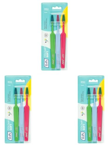 TePe Spazzolino da denti, Soft, Multicolor, 3 pezzi