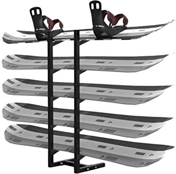 WYRMB Snowboard-Aufbewahrungsregal, Bodenständer, freistehender Organisationshalter für Skier/Skateboards/Scooter, für den Heim- und Ladengebrauch, schwarz