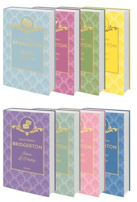 Bridgerton Schmuckausgabe im Set (Band 1-8) mit wunderschönem Lesebändchen – limitierte Kollektion