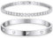 TOFBS Bracelet Tennis Cristal Luxueux Jonc Élégant Bijoux Femme Brillant Accessoire Quotidien Classique Charme Ajustable