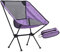 Perfeclan Klappbarer Campingstuhl, Strandstuhl, einfach, stabil, mit Organizer-Tasche, Moon Chair, Klappstuhl zum Angeln, Sportveranstaltungen, Hof, Lila Schwarz