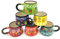 giftupstore Coffee Mug Cups Ceramic Handmade 6 Oz Coffee Mug Set for Espresso Cups Set of 6, Multi Color Tile Coffee Mug Set for Tea, Cappuccino, Latte 180 Ml