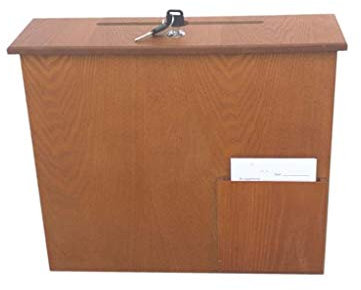 CAFIEDR Post Box, Lockable American Style Outdoor House Wooden Security Letterboxes for Outside Wall, Wedding