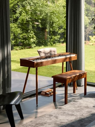 Sonora 1 Piano électrique 88 touches lestées avec support, triple pédale, pupitre, USB MIDI et prise casque, marron