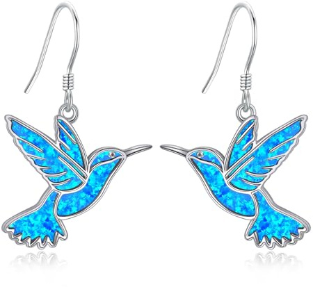 DAYLINLOVE Kolibris Ohrringe Silber 925 Vogel Ohrringe Hängend Süßer Kolibris Schmuck Geschenk für Damen Mädchen Mutter Tochter Tiere