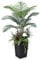 VeriNatural Palmier Artificiel 120 cm - Verte Plante Artificielle Intérieur Extérieur avec Pot Noir et 5 Fausse Plantes, Résistant UV - Arbre Artificiel Décoration pour Salon, Bureau, Balcon, VN148