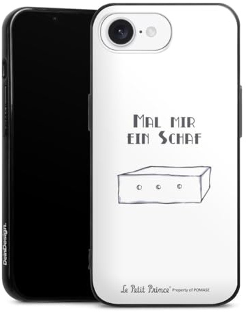 Silikon Hülle kompatibel mit Apple iPhone 16e 2025 Case schwarz Handyhülle Offizielles Lizenzprodukt Kinderbuch Der Kleine Prinz