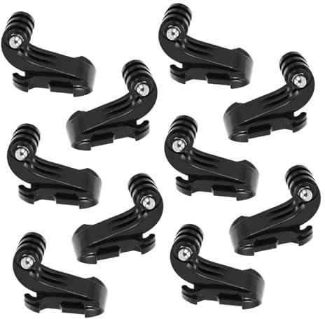 DIYEAH 10pcs Action Camera Accessories J-hooks Buckle Base Mount Vertical Suction Cup for Car Chin Mount Long Screw Screw