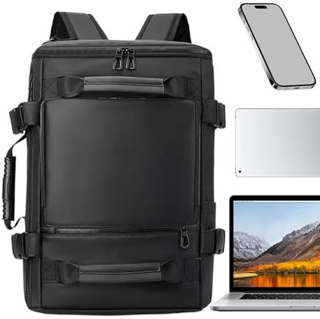 Mochila para ordenador portátil, impermeable, bolsa universitaria, bolsa universitaria impermeable para estudiantes de negocios, auriculares, ordenador de gran capacidad