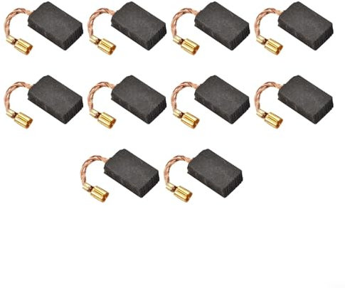Pumixiy Kohlebürsten-Set, 5 x 10 x 17 mm, Metall-Elektrowerkzeugteile, kompatibel mit Bosch GWS Serie 1000, 1100, 1400 Winkelschleifer, Ersatz-Set, 10 Stück