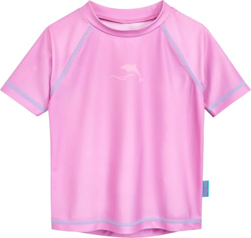 Playshoes Unisex Kinder Badeshirt Rash-Guard-Shirt, Lila Batik, 110 cm-116 cm