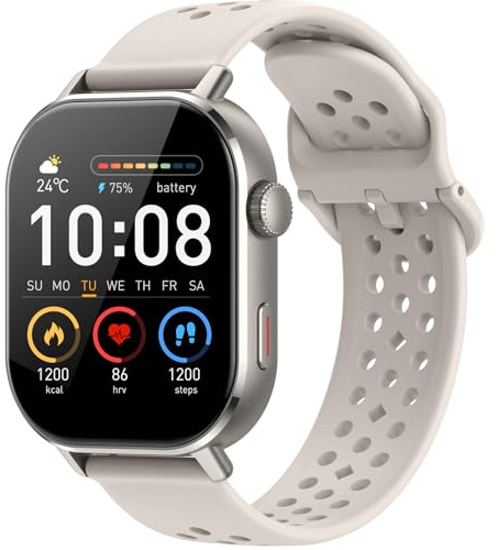 Jugeman GPS Smartwatch Herren Damen, 2.06 AMOLED Uhren Herren mit Telefonfunktion, 5ATM Wasserdichte Fitness Tracker, Sportuhr mit Schlafmonitor Herzfrequenz Schrittzähler, Armbanduhr für Android iOS