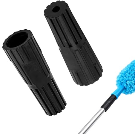 ChainYao 2-Pack Extension Pole Adapter, Screw Fit to Push Fit Converter for Paint Roller Frames & Cleaning Tools, Easy Screw-On Mount, Black Universal Pole Fitting