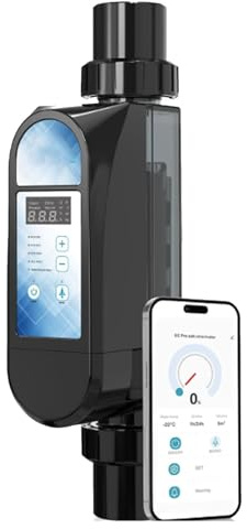 Oiyekntd Système de chloration au sel pour Piscine enterrée, électrolyseur à sel de Grande capacité avec Application de contrôle Intelligente, Cellule de sel pour Piscine 16g/h