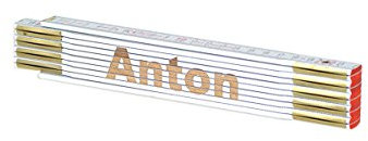 Zollstock mit Namens-Gravur zum auswählen - Name - Lasergravur - personalisiert - Geschenk - Mann - Vatertag - Geburtstag, Zollstöcke Namen:Anton
