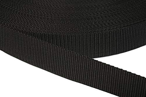 PP Gurtband 50mm breit aus Polypropylen, 1.2mm Stark in 41 Farben 41 - schwarz 6 Meter